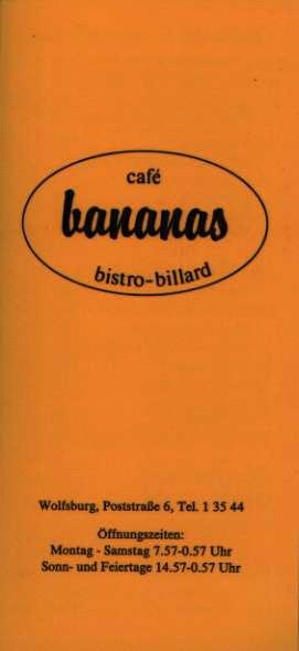 Speisekarte | Bananas | Außenansicht