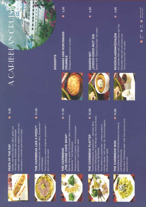 Speisekarte | The Cruise Cafe | Innenansicht